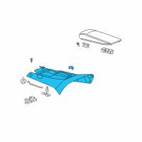 OEM 2010 Chevrolet Corvette Console Asm, Front Floor Lower *Ebony Diagram - 19179701