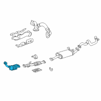 OEM 1999 Toyota 4Runner Converter & Pipe Diagram - 17410-62130