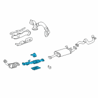 OEM 2002 Toyota 4Runner Converter & Pipe Diagram - 17450-75020