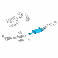 OEM 2000 Toyota 4Runner Muffler & Pipe Diagram - 17403-62170