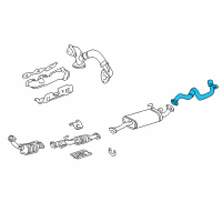 OEM 2002 Toyota 4Runner Muffler & Tail Pipe Diagram - 17405-62030