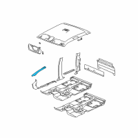 OEM 2001 Chevrolet Suburban 2500 Molding Asm-Windshield Side Garnish *Neutral Diagram - 15262945