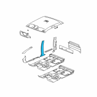 OEM GMC Sierra 1500 HD Molding Asm-Center Pillar Garnish *Graphite Diagram - 15162202