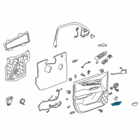 OEM Cadillac Handle, Inside Diagram - 23194957