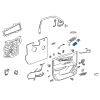 OEM Cadillac Escalade ESV Window Switch Diagram - 23488409