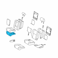 OEM 2010 Toyota Sequoia Seat Cushion Pad Diagram - 71614-0C010