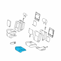 OEM 2011 Toyota Sequoia Seat Cushion Pad Diagram - 71611-0C081