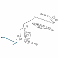 OEM Chevrolet Washer Hose Diagram - 20908175