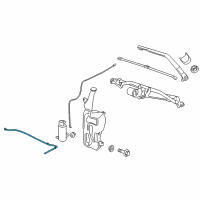 OEM 2012 Chevrolet Silverado 1500 Washer Hose Diagram - 20908175