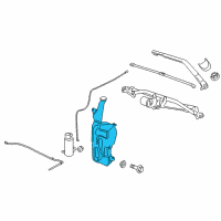 OEM 2013 Chevrolet Silverado 2500 HD Washer Reservoir Diagram - 22880826