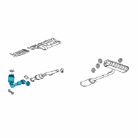 OEM 2017 Chevrolet Equinox Converter & Pipe Diagram - 23128664