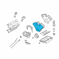 OEM Cadillac CTS Cover, Timing Belt Front Diagram - 90572780