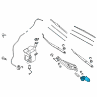 OEM 2022 Hyundai Veloster N Windshield Wiper Motor Assembly Diagram - 98110-J5000