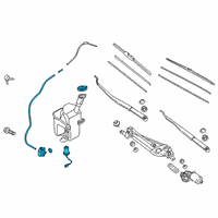 OEM 2019 Hyundai Veloster N Reservoir & Pump Assembly-Washer Diagram - 98610-J3000