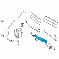 OEM 2019 Hyundai Veloster N Linkage Assembly-Windshield Wiper Diagram - 98120-J3000