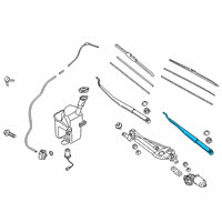 OEM 2021 Hyundai Veloster Windshield Wiper Arm Assembly(Driver) Diagram - 98311-J3000