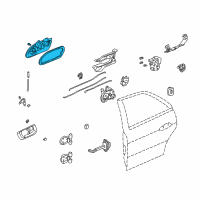 OEM Honda Accord Handle Assembly, Left Rear Door (Outer) (Satin Silver Metallic) Diagram - 72680-S84-A01ZM