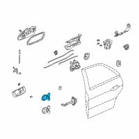 OEM 2001 Acura MDX Hinge, Left Rear Door (Upper) Diagram - 67950-S3V-A00ZZ