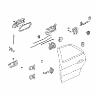 OEM 2001 Honda Accord Rod, L. RR. Door Actuator Diagram - 72674-S84-A01
