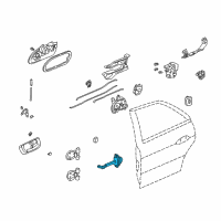 OEM 2001 Acura TL Checker, Right Rear Door Diagram - 72840-S84-A01