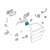 OEM Honda Accord Actuator Assembly, Right Rear Door Lock (Power-Switch) Diagram - 72615-S84-A11