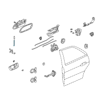 OEM 2001 Honda Accord Rod, RR. Door Lock Knob Diagram - 72633-S84-A01