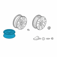 OEM 2020 Acura MDX Disk, Wheel (17X4T) (Black) (Topy) Diagram - 42700-TK8-A31