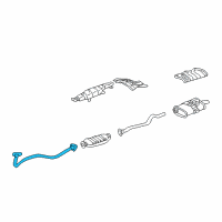 OEM 1998 Pontiac Sunfire Exhaust Manifold Pipe Diagram - 24577062