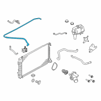 OEM Mercury Overflow Hose Diagram - 9M6Z-8075-A
