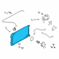OEM 2012 Ford Escape Radiator Assembly Diagram - H2MZ-8005-Y
