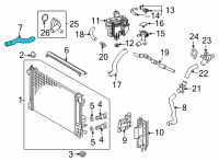 OEM 2018 Toyota Prius Prime Lower Hose Diagram - 16572-37210