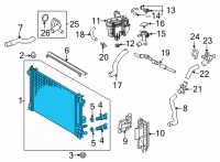 OEM 2021 Toyota Corolla Radiator Assembly Diagram - 16400-37380