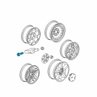 OEM Chevrolet Silverado 3500 TPMS Sensor Valve Diagram - 9593595