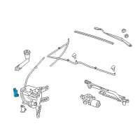 OEM 2013 Chevrolet Spark Rear Washer Pump Diagram - 96190259