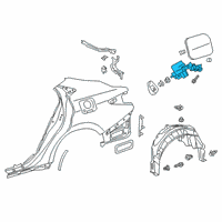 OEM 2021 Lexus ES350 Fuel Door Actuators Diagram - 7703033080
