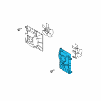 OEM 2004 Chevrolet Aveo Shroud, Engine Coolant Fan Diagram - 93742288