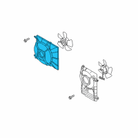 OEM 2004 Chevrolet Aveo Shroud, Engine Coolant Fan Diagram - 93740541