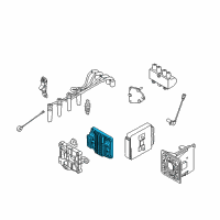OEM Chevrolet Aveo Engine Control Module Assembly Diagram - 96851084