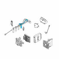 OEM Chevrolet Aveo Plug Wire Diagram - 96497775