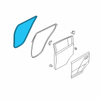 OEM 2015 Kia Sportage WEATHERSTRIP-Rear Door Body Side Diagram - 831103W000