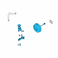 OEM 2001 Kia Rio Master Vac-Assembly Diagram - 0K30A43950D