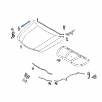 OEM 2012 Hyundai Sonata LIFTER-Hood, RH Diagram - 81171-3Q000