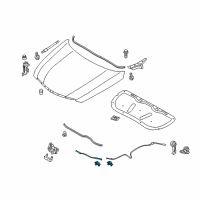 OEM Hyundai Cable Assembly-Hood Latch Release Diagram - 81190-3Q100