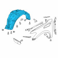 OEM 2016 Infiniti QX80 PROTCT Fr FND L Diagram - 63841-1LA0B