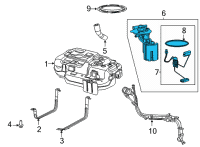 OEM 2021 Chrysler Pacifica FUEL PUMP/LEVEL UNIT Diagram - 68567295AA