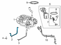 OEM 2020 Chrysler Pacifica Strap-Fuel Tank Diagram - 68229311AA