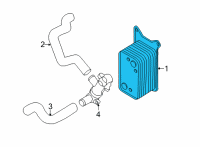 OEM Kia Cooler Assembly-Oil Diagram - 431902N050