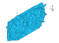 OEM Ford Bronco MOTOR AND FAN ASY - ENGINE COO Diagram - MB3Z-8C607-A