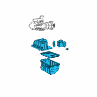 OEM Ford Mustang Air Cleaner Assembly Diagram - 9R3Z-9600-A