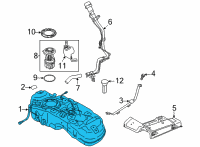 OEM 2021 Nissan Rogue Tank Assy-Fuel Diagram - 17202-6RE0A